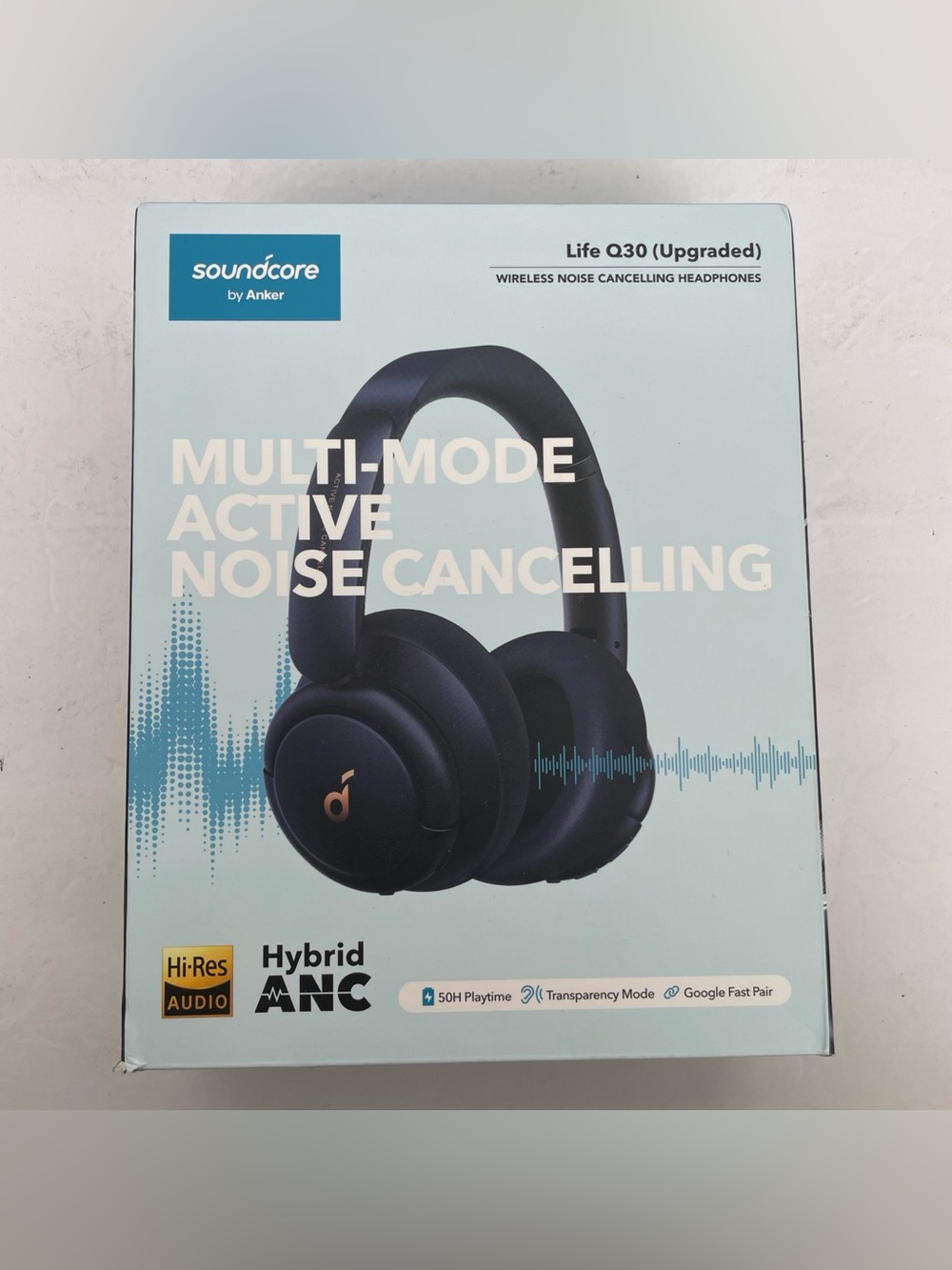 NEW Anker Life Q30 Wireless Active Noise Cancelling Over Ear Headphones